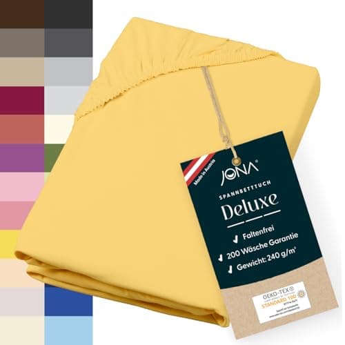 Spannbettlaken Deluxe Hotelqualität – 100% Baumwoll-Jersey, 240 g/m² – 180–200 x 200–220 cm