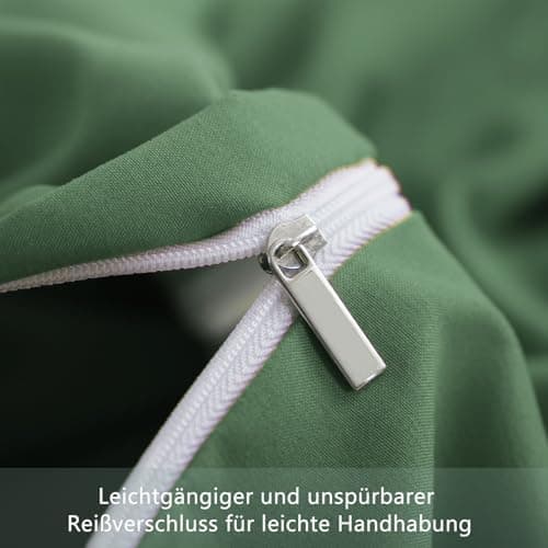 RUIKASI Bettwäsche-Set 4-teilig 135x200 Mikrofaser, 2x Bettbezug 135x200 + 2x Kissenbezug 80x80 cm, OEKO‑TEX, weich & bü