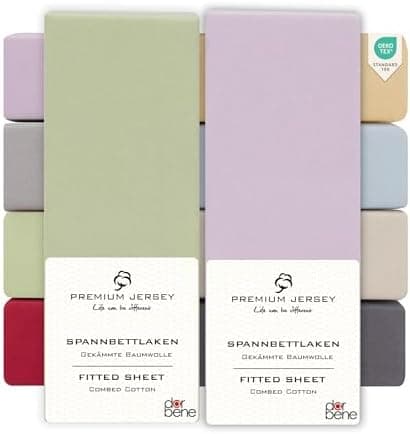 Spannbettlaken 90x200 – Jersey 100% gekämmte Baumwolle, passend für Matratzen bis 30 cm