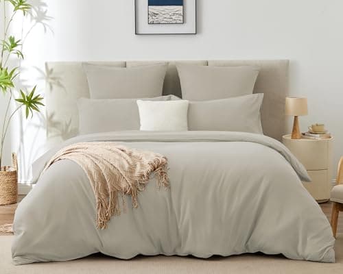 WAVVE Bettwäsche 135x200 – 4‑teiliges Mikrofaser‑Set Anthrazit (inkl. 2×80×80 cm Kissenbezüge) mit Reißverschluss, OEKO‑