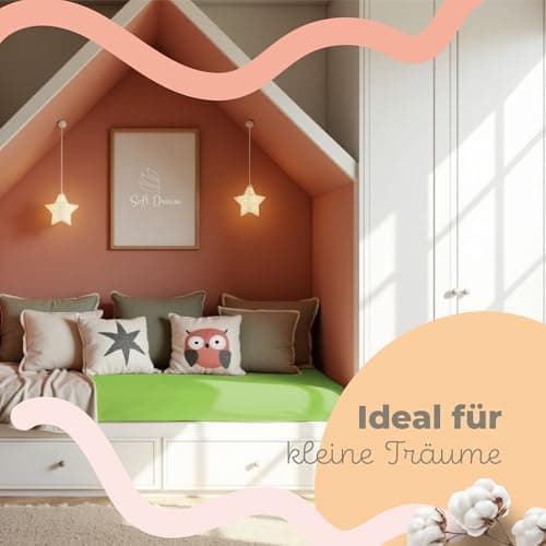 Soft Dream Spannbettlaken 90x200 cm Dunkelgrau – 100% gekämmte Baumwolle Jersey – für Kinder- & Juniorbett