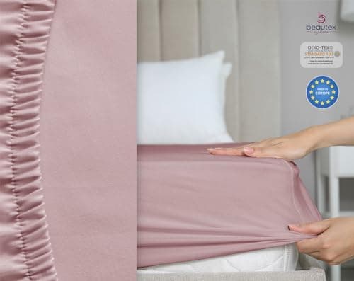 BEAUTEX Spannbetttuch aus Baumwolle – Premium Jersey 160 g/m², OEKO‑TEX STANDARD 100