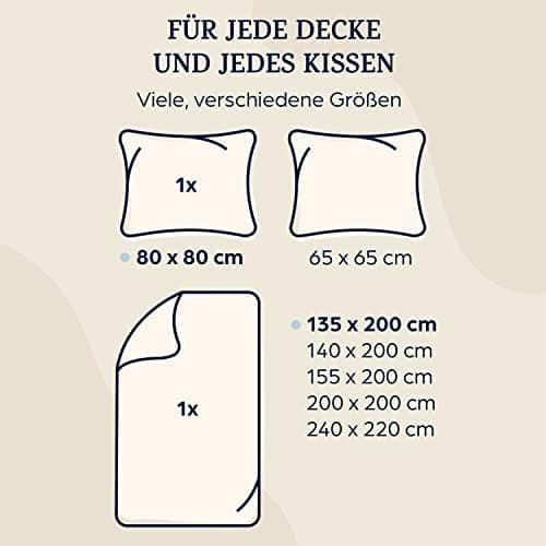 sleepwise Bettwäsche 135x200 Mikrofaser – ÖKO‑TEX zertifiziert, bügelfrei & knitterfrei, 2‑tlg. (inkl. 80x80 cm Kissenbe