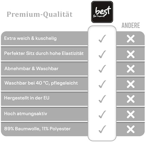 Elastisches Jersey-Spannbettlaken 90x180 cm – 100% Baumwolle, kuschelig warm