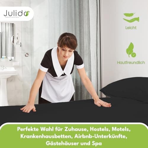 Julido Jersey-Spannbettlaken 140x200 cm – Baumwolle, OEKO-TEX® Standard 100, hautfreundlich & allergikergeeignet, Grün