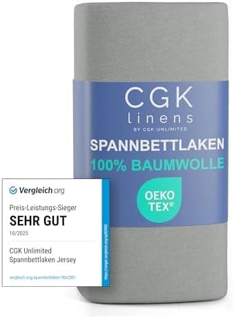 Spannbettlaken Jersey 140x200 cm – 100% Baumwolle, weich & atmungsaktiv – Rundumgummi für Matratzen bis 30 cm & Boxsprin