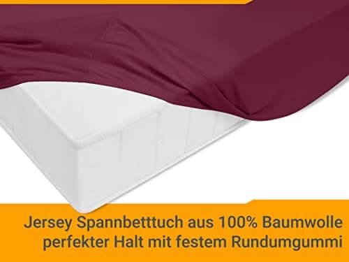 Jersey-Spannbetttuch – 100% Baumwolle, 180–200 x 200 cm