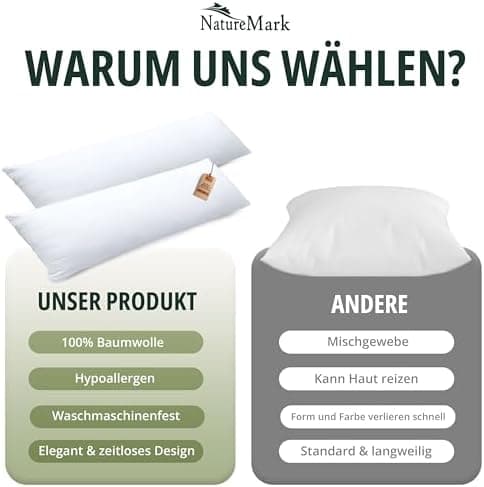 NatureMark Jersey Kissenbezüge – weich & atmungsaktiv, hautfreundlich – 40x40 cm, Anthrazit