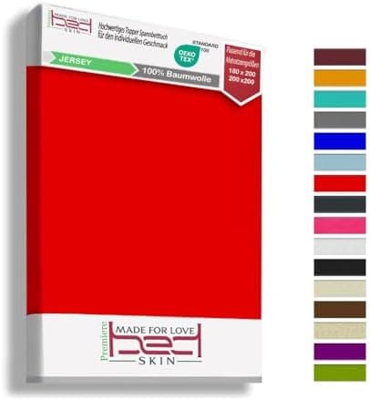 120x200 cm Jersey-Spannbettlaken – 100% Baumwolle, Weiß