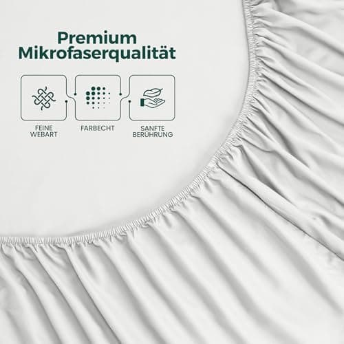 Utopia Bedding Spannbettlaken 120 x 200 cm für Matratzen bis 30 cm – gebürstete Mikrofaser, OEKO‑TEX® STANDARD 100