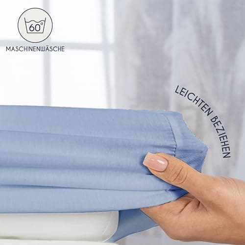 Dreamzie Spannbettlaken 90x190/200 cm – 100% Jersey‑Baumwolle, OEKO‑TEX STANDARD 100