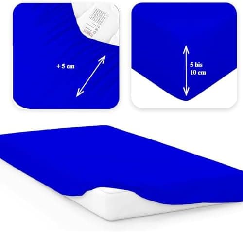 120x200 cm Jersey-Spannbettlaken – 100% Baumwolle, Weiß
