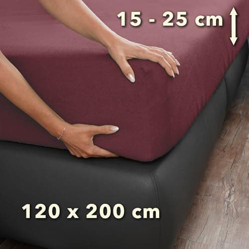 STUDIO Basic Frottee-Spannbettlaken 90 x 200 cm – weiches 80% Baumwolle/20% Polyester, elastisch & bügelfrei, OEKO-TEX f