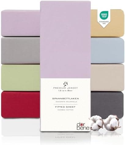 Spannbettlaken 90x200 – Jersey 100% gekämmte Baumwolle, passend für Matratzen bis 30 cm