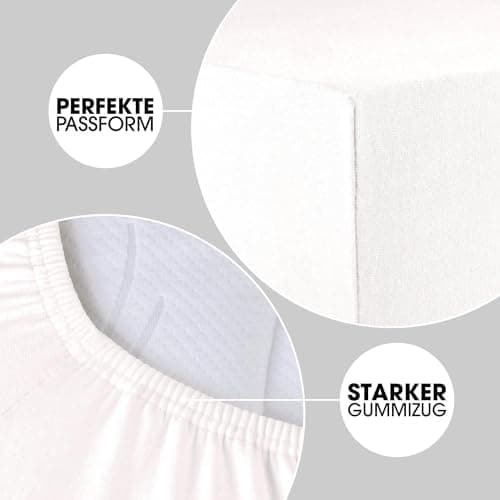 CelinaTex Jersey-Spannbettlaken 90x200–100x200 cm bis 26 cm Matratzenhöhe | 100% gekämmte Baumwolle | OEKO‑TEX STANDARD
