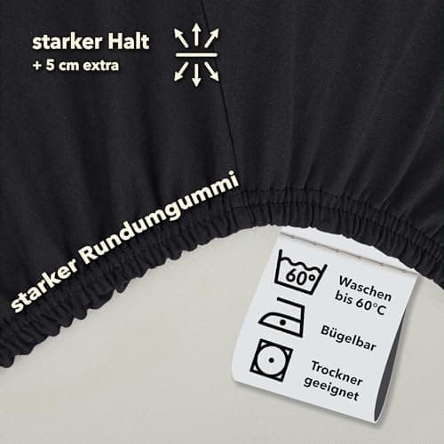 STUDIO Spannbettlaken Jersey – 97 % Baumwolle / 3 % Elastan – 120×200 / 120×220 / 130×200 / 130×220 cm, passend für Matr