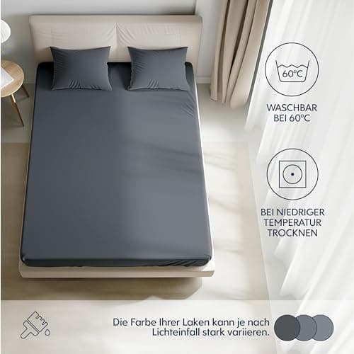 Dreamzie Spannbettlaken 70 x 200 cm – 100% Jersey‑Baumwolle, 150 g/m², OEKO‑TEX® STANDARD 100 – Anthrazit