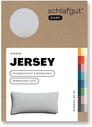 Schlafgut Easy Jersey Kissenbezug 40 x 40 cm – 100% Baumwolle, superweich & atmungsaktiv, Green Mid