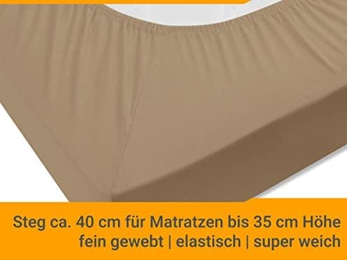 Jersey-Spannbetttuch – 100% Baumwolle, 180–200 x 200 cm