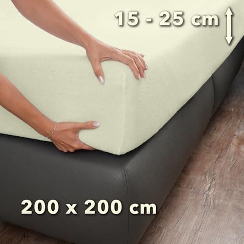 STUDIO Basic Frottee-Spannbettlaken 90 x 200 cm – weiches 80% Baumwolle/20% Polyester, elastisch & bügelfrei, OEKO-TEX f