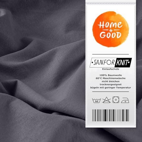 home4good Spannbettlaken 120x200 cm – Jersey 100% Baumwolle (OEKO-TEX STANDARD 100) – für Matratzenhöhe 15–25 cm, Weiß
