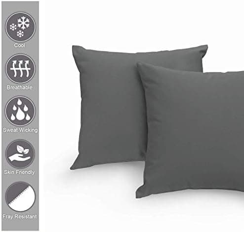 Pizuna Kissenbezüge 2er-Pack 40 x 80 cm Dunkelblau – 100% Langstapel-Baumwolle, 400 Fadenzahl