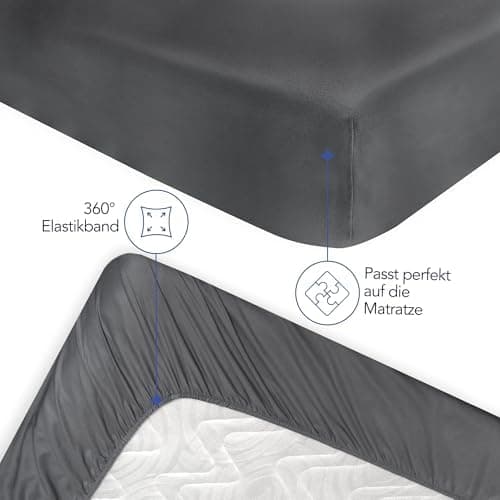 Dreamzie Spannbettlaken 120x200 cm – 100% Mikrofaser, Hoher Steg bis 35 cm
