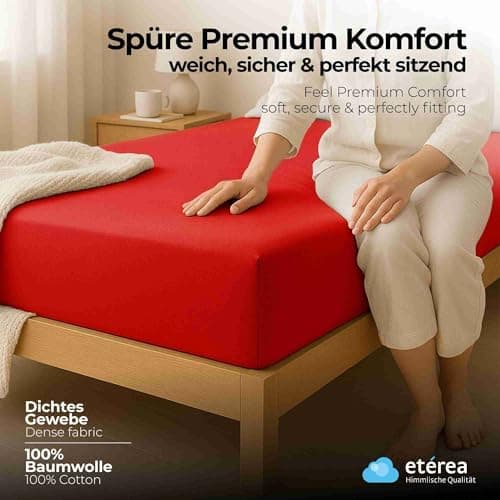 etérea Jersey-Spannbettlaken 80x200 cm Weiß – 100% Baumwolle, OEKO-TEX MADE IN GREEN & STANDARD 100