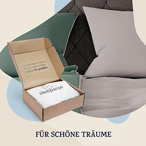 sleepwise Bettwäsche 135x200 Mikrofaser – ÖKO‑TEX zertifiziert, bügelfrei & knitterfrei, 2‑tlg. (inkl. 80x80 cm Kissenbe