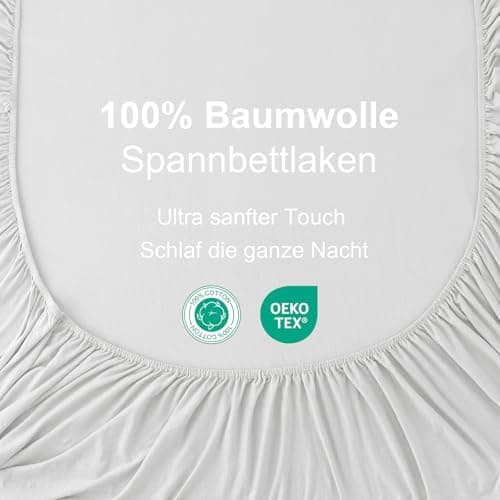 CELESTA Spannbettlaken 140 x 200 cm – 100% Baumwolle (OEKO‑TEX STANDARD 100) – für Matratzen bis 30 cm