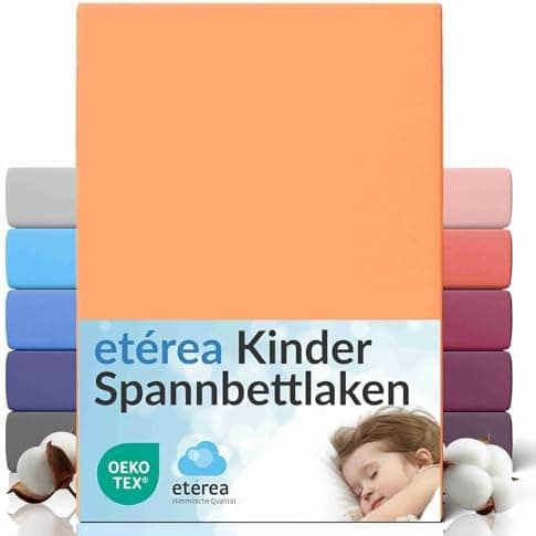 etérea Jersey-Spannbettlaken 80x200 cm Weiß – 100% Baumwolle, OEKO-TEX MADE IN GREEN & STANDARD 100