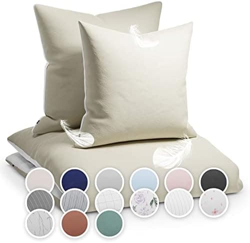sleepwise Bettwäsche 135x200 Mikrofaser – ÖKO‑TEX zertifiziert, bügelfrei & knitterfrei, 2‑tlg. (inkl. 80x80 cm Kissenbe