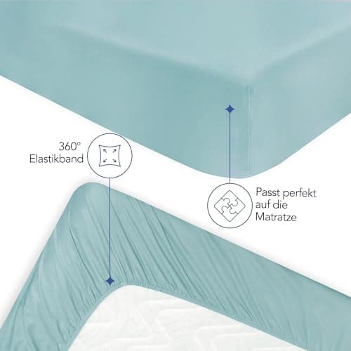 Dreamzie Spannbettlaken 120x200 cm – 100% Mikrofaser, Hoher Steg bis 35 cm