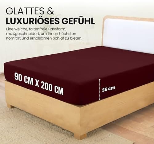Utopia Bedding Spannbettlaken 180×200 cm – Grau, gebürstete Polyester‑Mikrofaser, OEKO‑TEX zertifiziert