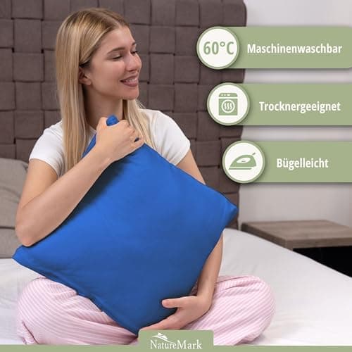 NatureMark Jersey Kissenbezüge – weich & atmungsaktiv, hautfreundlich – 40x40 cm, Anthrazit