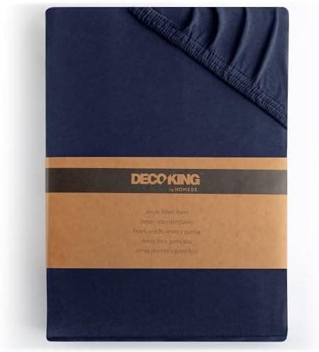 DecoKing Spannbettlaken 180 x 200 & 200 x 200 cm – 100% gekämmte Baumwolle (Jersey)