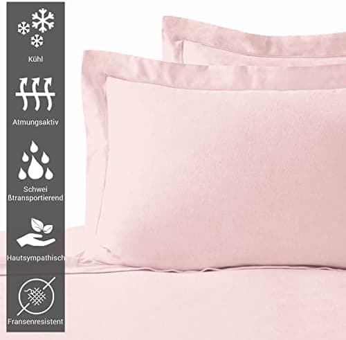 Pizuna Kissenbezüge 2er-Pack 40 x 80 cm Dunkelblau – 100% Langstapel-Baumwolle, 400 Fadenzahl