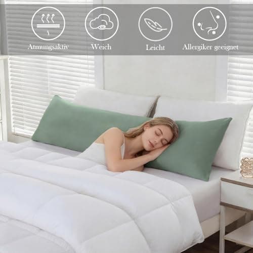 Kissenbezug 40x80 cm 2er Set – 100% Mikrofaser Beige, weich & bügelfrei mit Reißverschluss