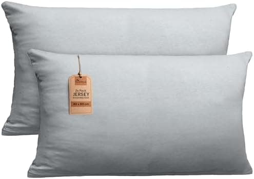 NatureMark Jersey Kissenbezüge – weich & atmungsaktiv, hautfreundlich – 40x40 cm, Anthrazit