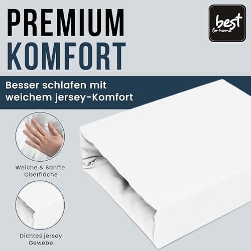 Elastisches Jersey-Spannbettlaken 90x180 cm – 100% Baumwolle, kuschelig warm