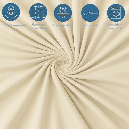 Spannbettlaken 120x200 cm – Jersey 100% Baumwolle – für Matratzen bis 25 cm Höhe