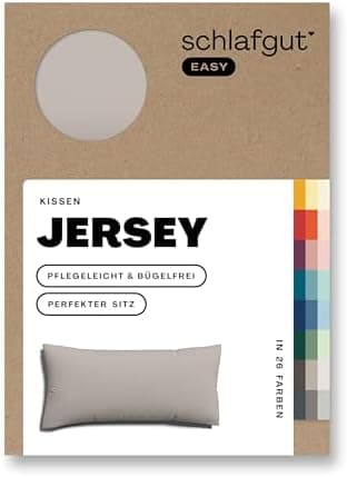Schlafgut Easy Jersey Kissenbezug 40 x 40 cm – 100% Baumwolle, superweich & atmungsaktiv, Green Mid