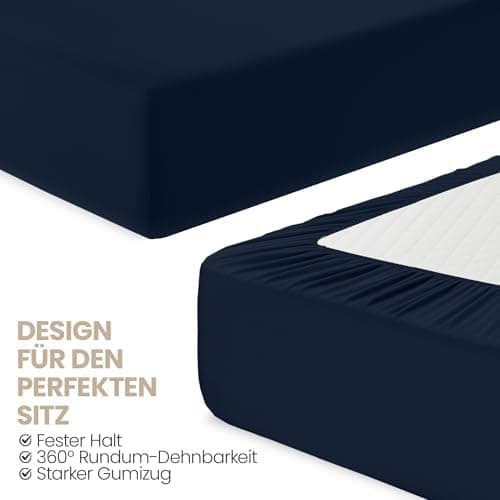Utopia Bedding 2er-Set Spannbettlaken 140 x 200 cm – OEKO-TEX MADE IN GREEN zertifiziert – 35 cm Tiefe Tasche