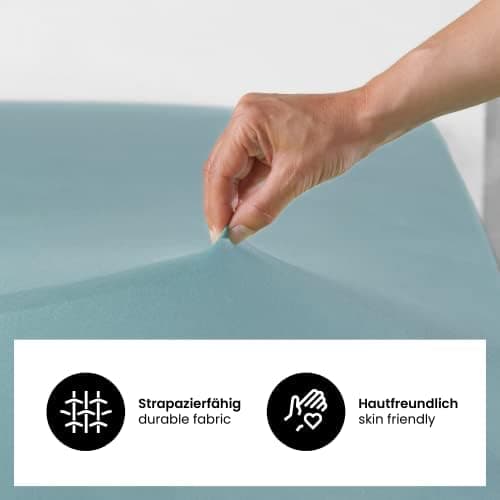 Jersey-Spannbettlaken 100% Baumwolle 180×200–200×200 cm