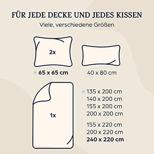 sleepwise Bettwäsche 135x200 Mikrofaser – ÖKO‑TEX zertifiziert, bügelfrei & knitterfrei, 2‑tlg. (inkl. 80x80 cm Kissenbe