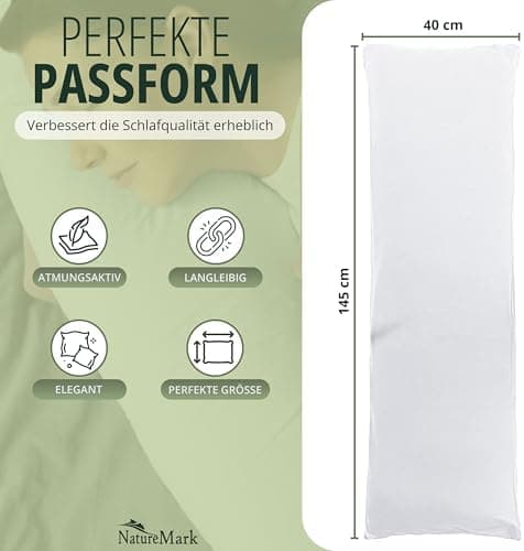 NatureMark Jersey Kissenbezüge – weich & atmungsaktiv, hautfreundlich – 40x40 cm, Anthrazit