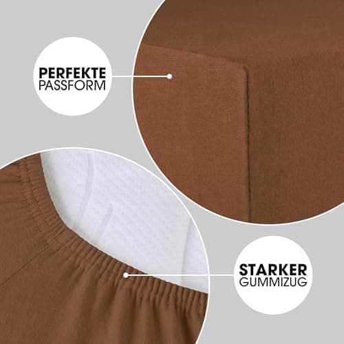 CelinaTex Jersey-Spannbettlaken 90x200–100x200 cm bis 26 cm Matratzenhöhe | 100% gekämmte Baumwolle | OEKO‑TEX STANDARD
