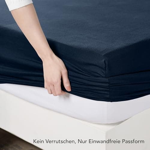 Utopia Bedding Jersey-Spannbettlaken 120 x 200 cm (25 cm) – Anthrazit, Baumwollmischung