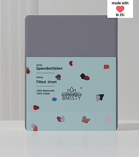 BMISTY Jersey-Spannbettlaken 90x200 cm – Baumwolle, OEKO‑TEX® zertifiziert
