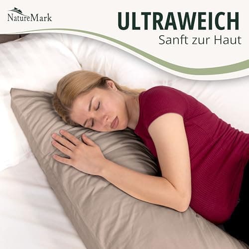 NatureMark Jersey Kissenbezüge – weich & atmungsaktiv, hautfreundlich – 40x40 cm, Anthrazit